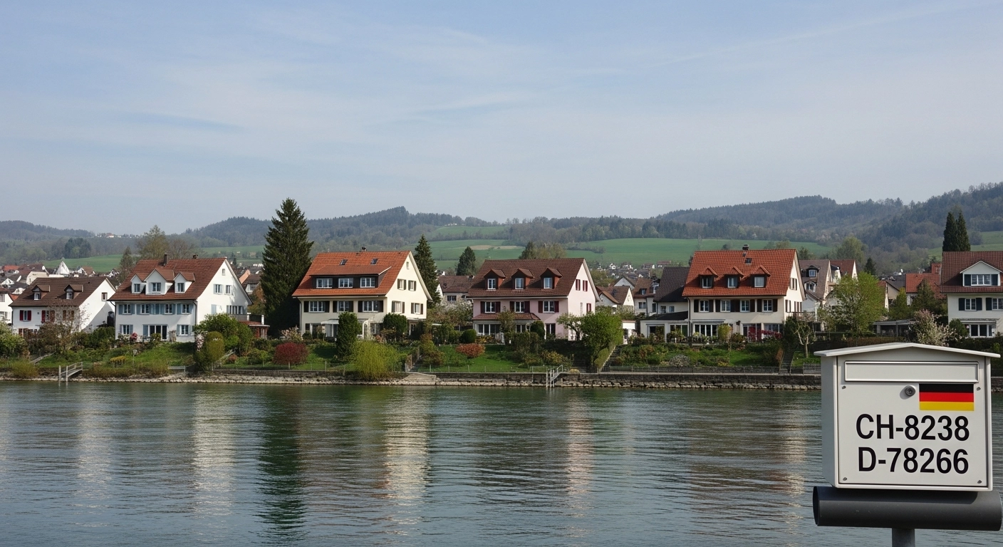 Why is this German town completely surrounded by Switzerland?