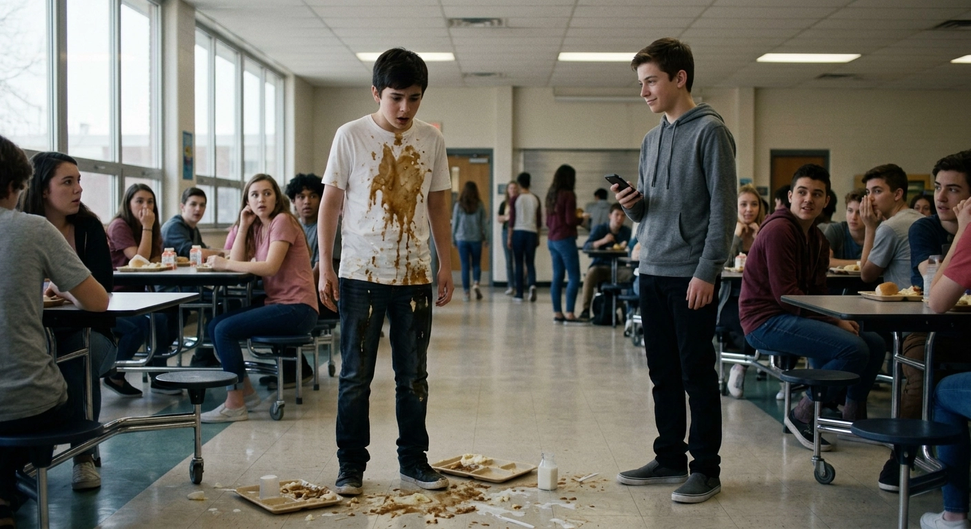 I Still Feel The Cafeteria Food On My Clothes.