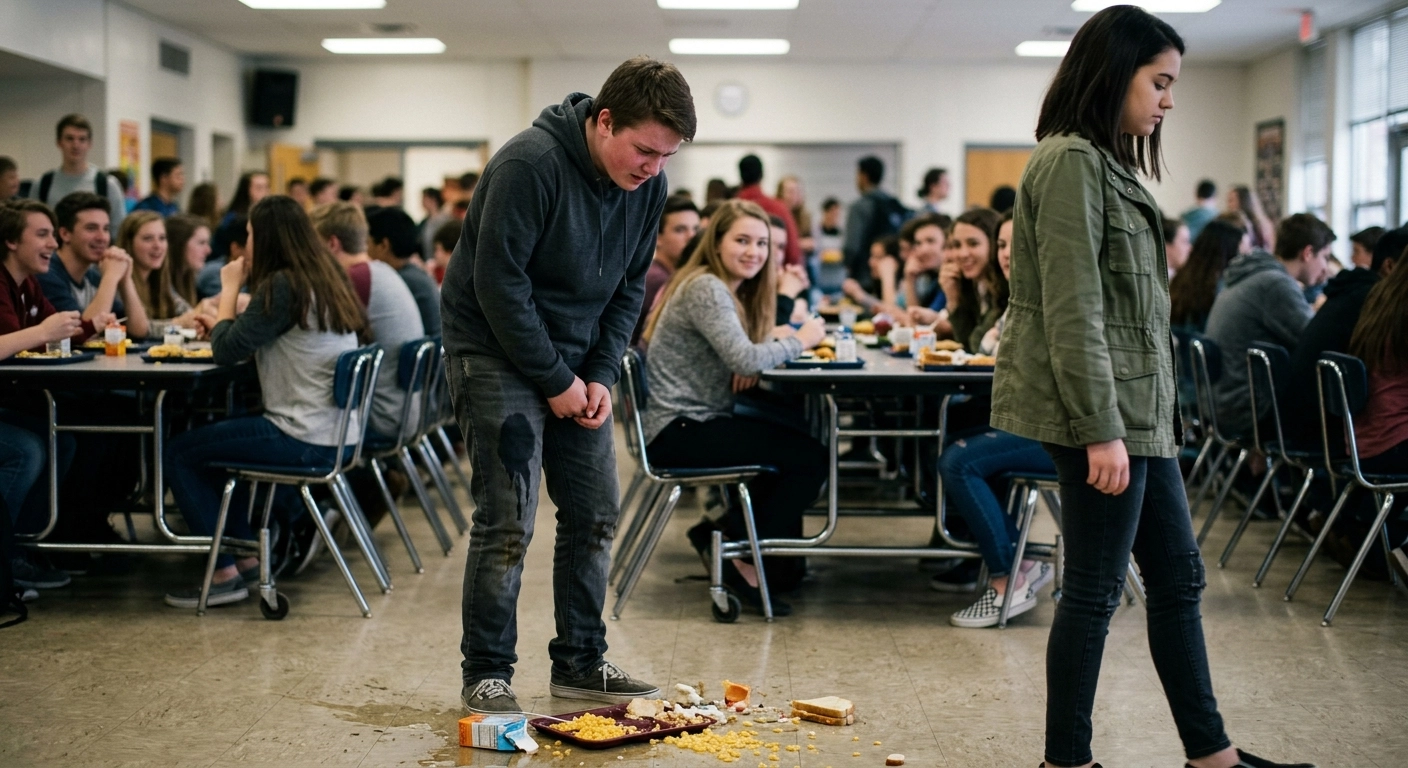 The day my lunch tray scattered across the cafeteria floor.