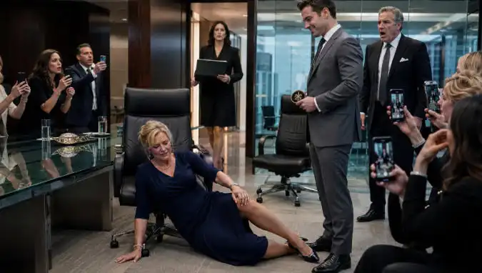 My Ex-Husband Smirked While Our Son Pushed Me Down for My Fortune… Then My Lawyer Opened One Folder 💼