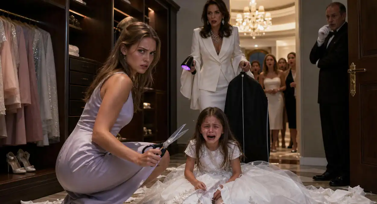 She Snipped a 6-Year-Old’s Million-Dollar Gown for Laughs… Then the Designer Aunt Walked In and Mia Went Pale