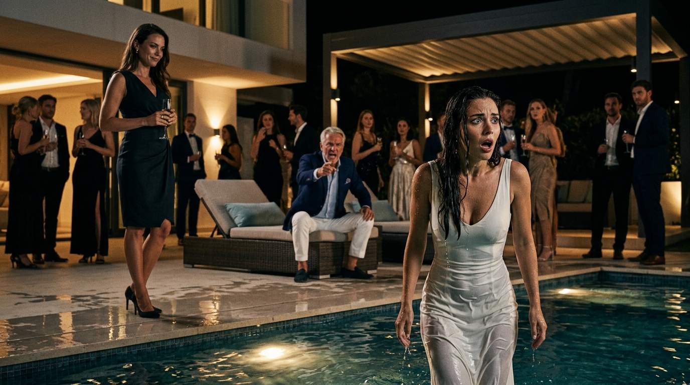 Billionaire's Heiress Shoved Into Pool: A Lavish Party's Shocking Family Scandal Exposed