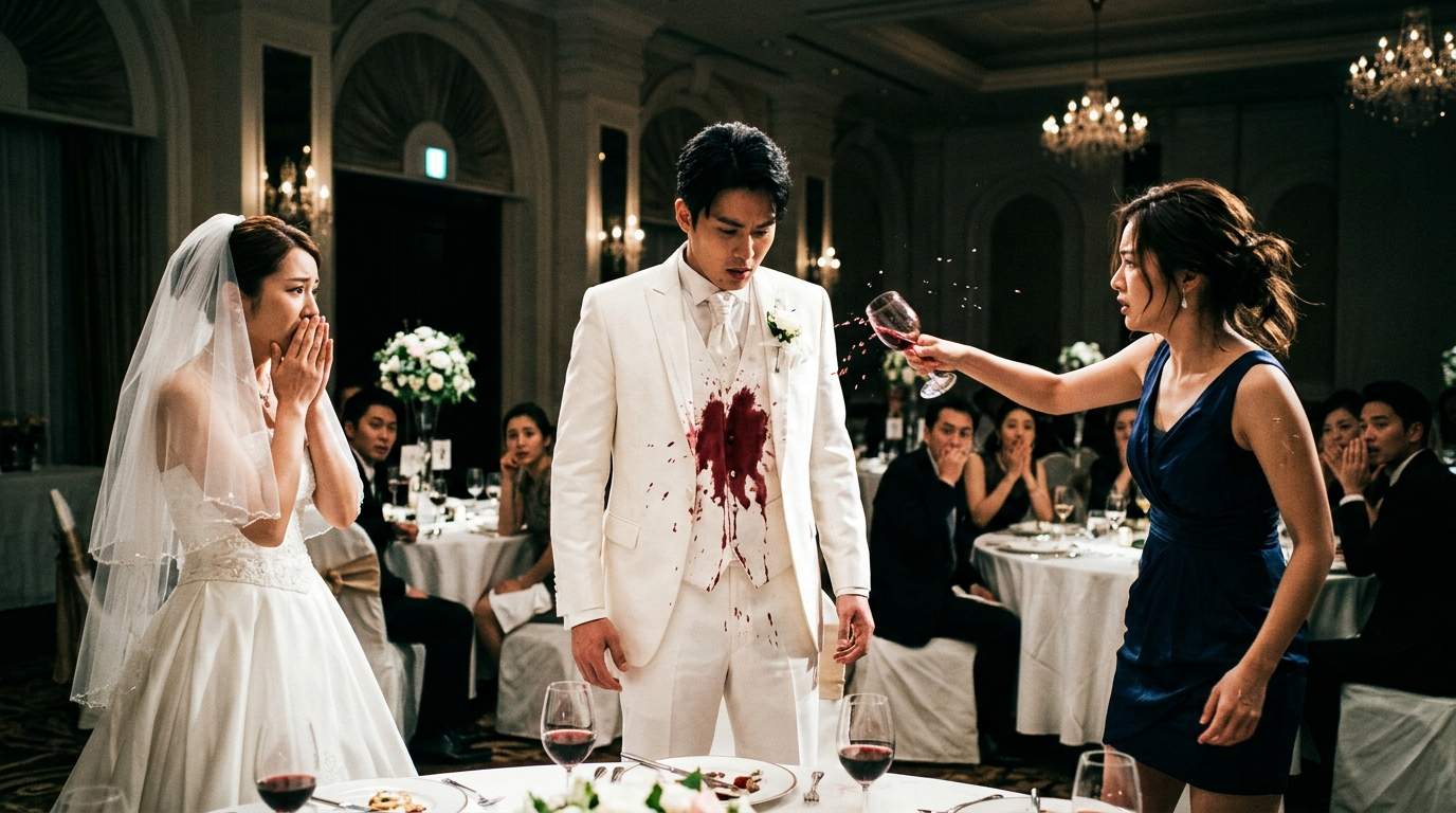 High Society Wedding Explodes: Guests Witness Secret Marriage Scandal as Groom Is Stained Crimson!