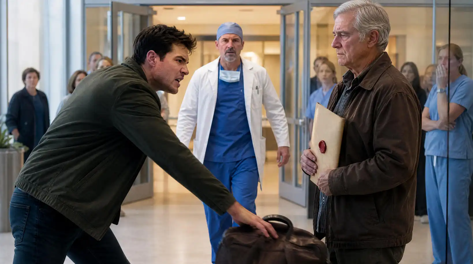 HE THREW HIS STEPFATHER OUT OF THE HOSPITAL...  ...WITHOUT KNOWING THE OLD MAN WAS ABOUT TO SAVE HIS MOTHER'S LIFE.