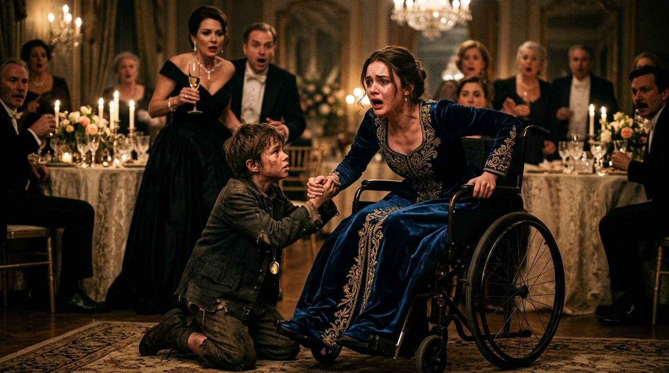 SHOCK: Paralyzed Billionaire Heiress STOOD After Ragged Boy's Touch, Exposing a Family's Decades-Long Secret at a Luxury Gala.