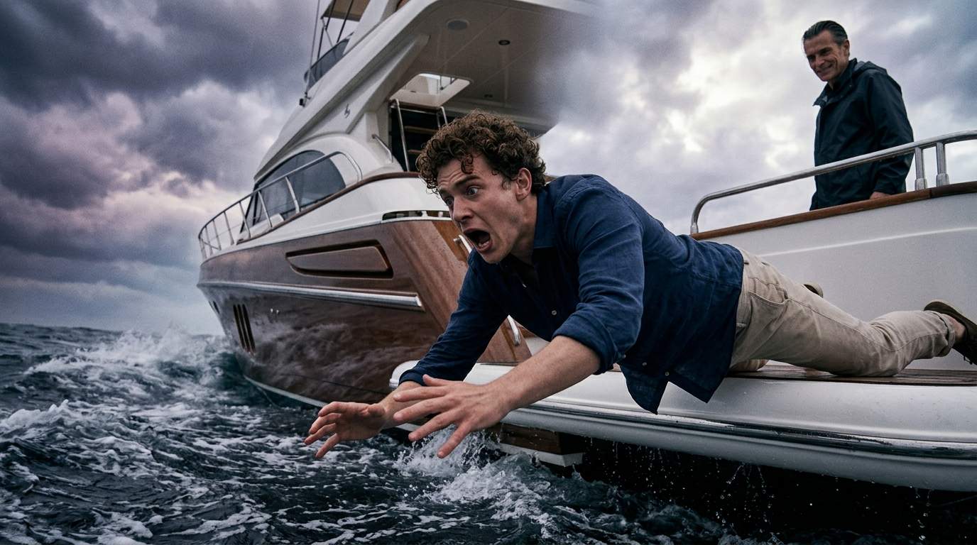 BILLIONAIRE HEIR PUSHED INTO STORM-RAVAGED SEA: Shocking Family Betrayal on Luxury Yacht Ends in Tragedy