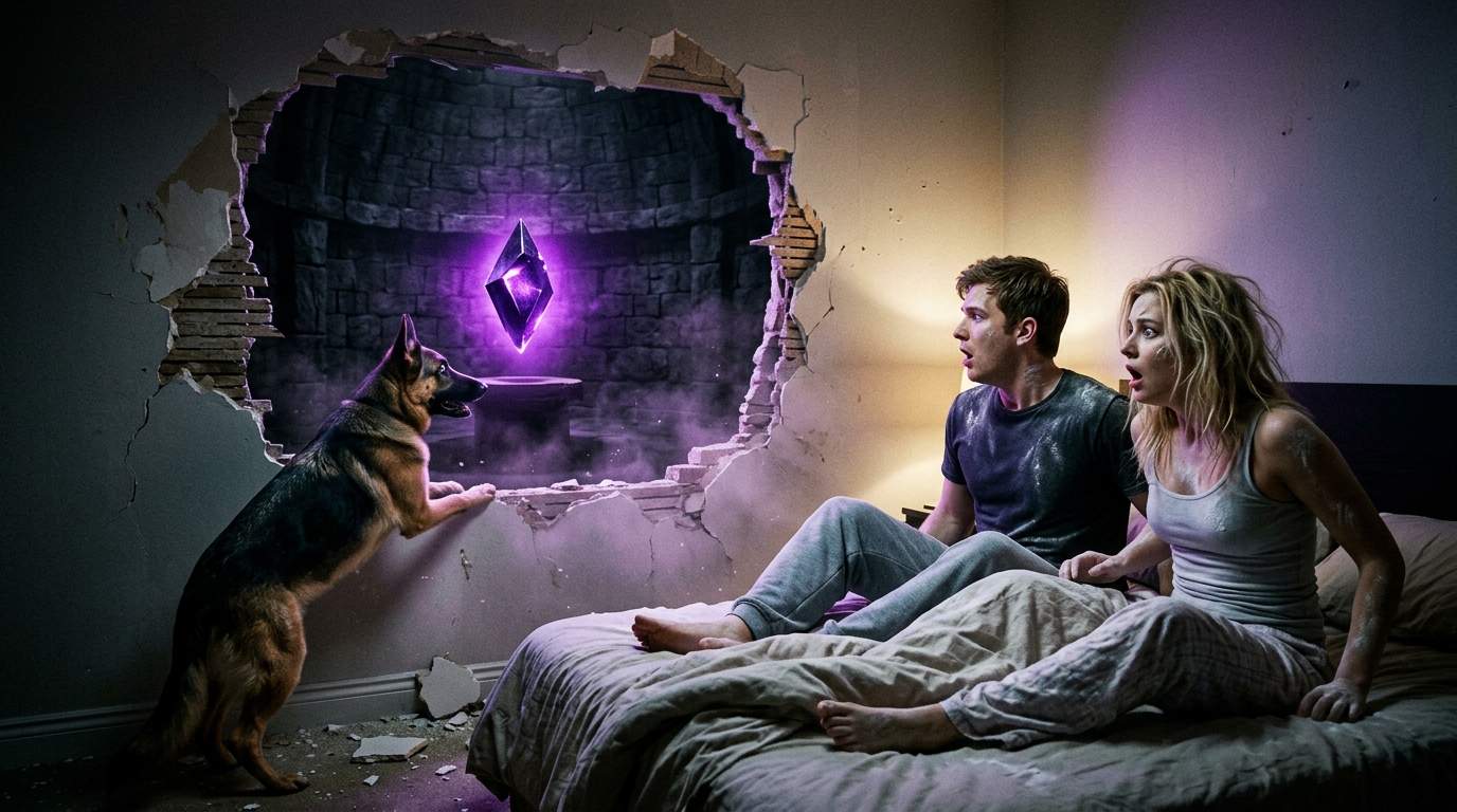 Loyal Dog's Midnight Obsession With Bedroom Wall Leads To UNTHINKABLE Secret Room Discovery