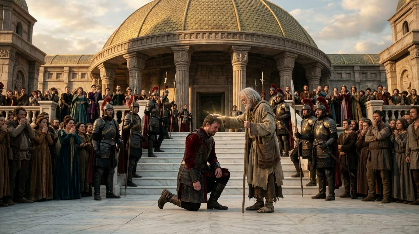 Royal King's Shocking Kneel Before Beggar Halts Sacred Ceremony: Unraveling the Ancient Prophecy