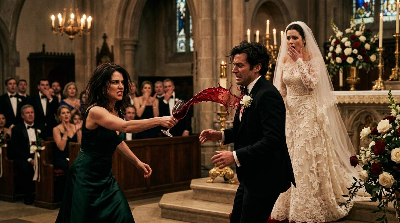 Luxury Wedding Explodes in Chaos: Mystery Woman Reveals Shocking Family Secret, Leaves Bride in Public Humiliation.