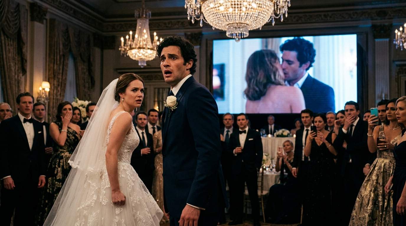 Billionaire Wedding Explodes: Society Heir Caught in 'Intimate Embrace' With Mysterious Woman on Giant Screen – But There’s a SHOCKING TWIST!