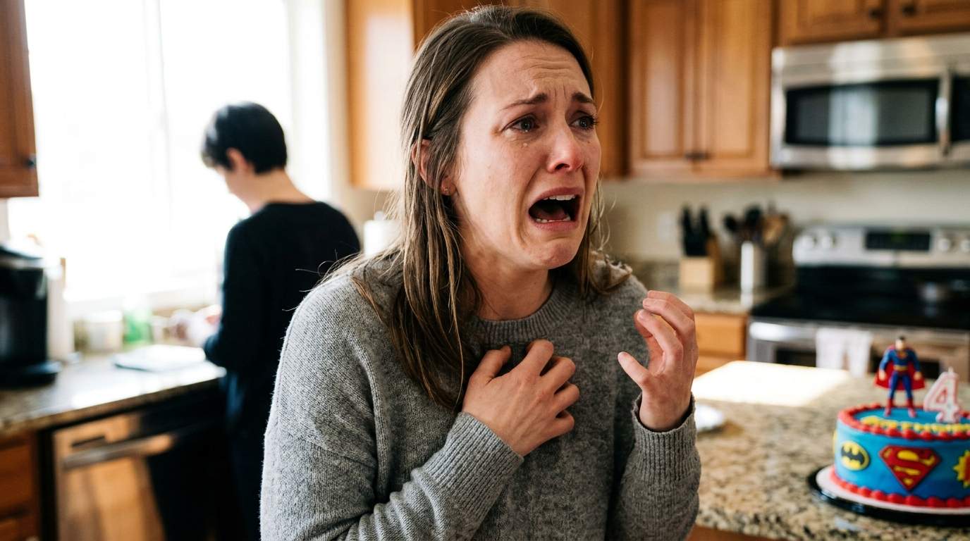 I caught my own sister sabotaging my son's allergy-safe birthday cake and my world crumbled.