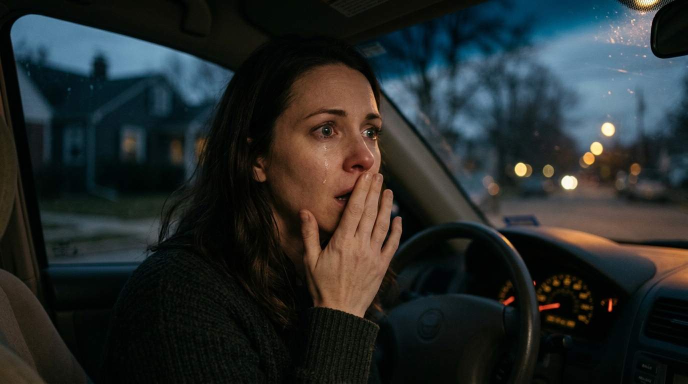 I saw my husband's car outside the house, but the woman he kissed wasn't his mistress—it was my mother.