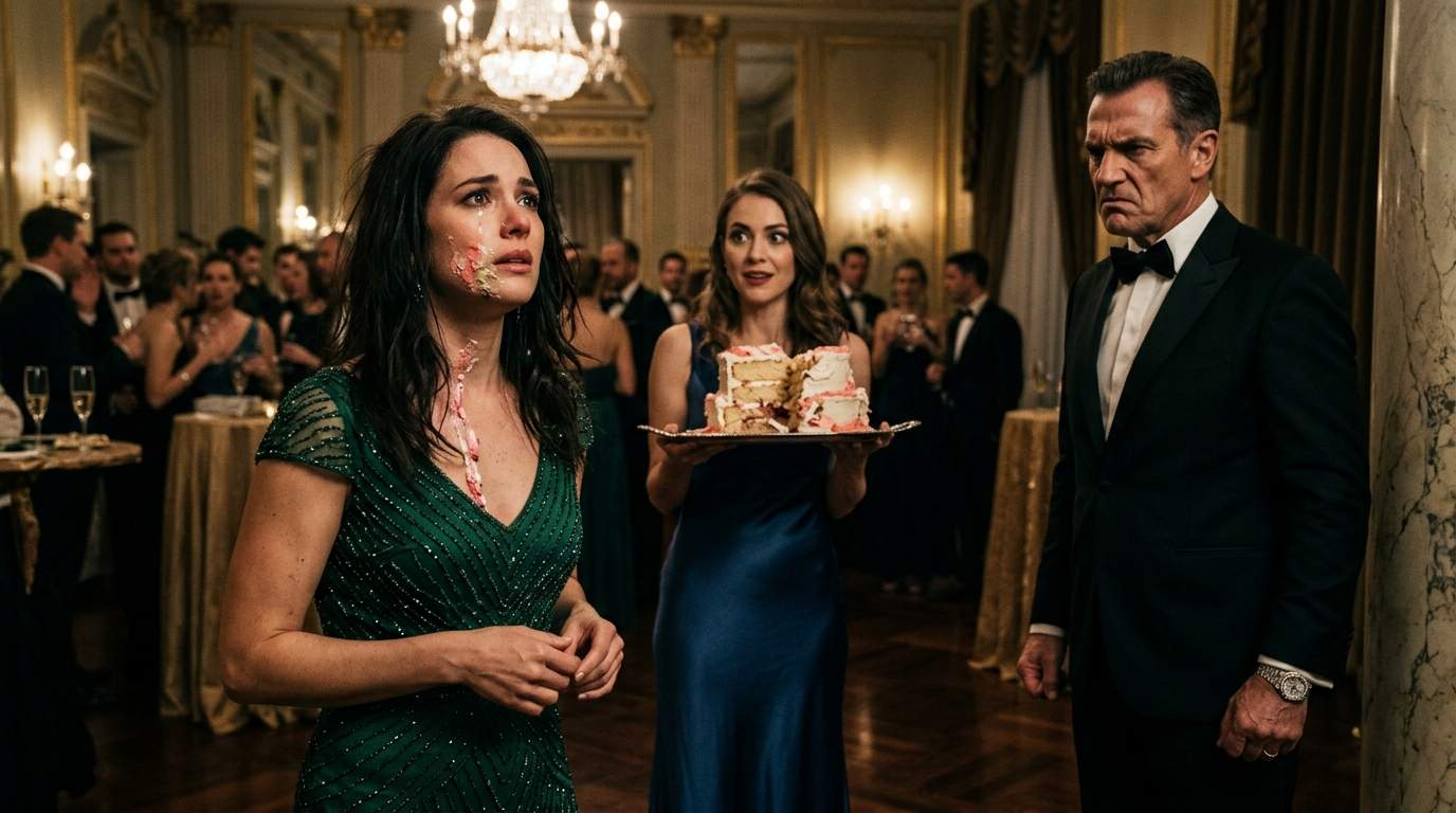 Elite Gala Erupts: Socialite's Cake Humiliation Unmasks Billionaire's Secret, Ignites High Society Scandal