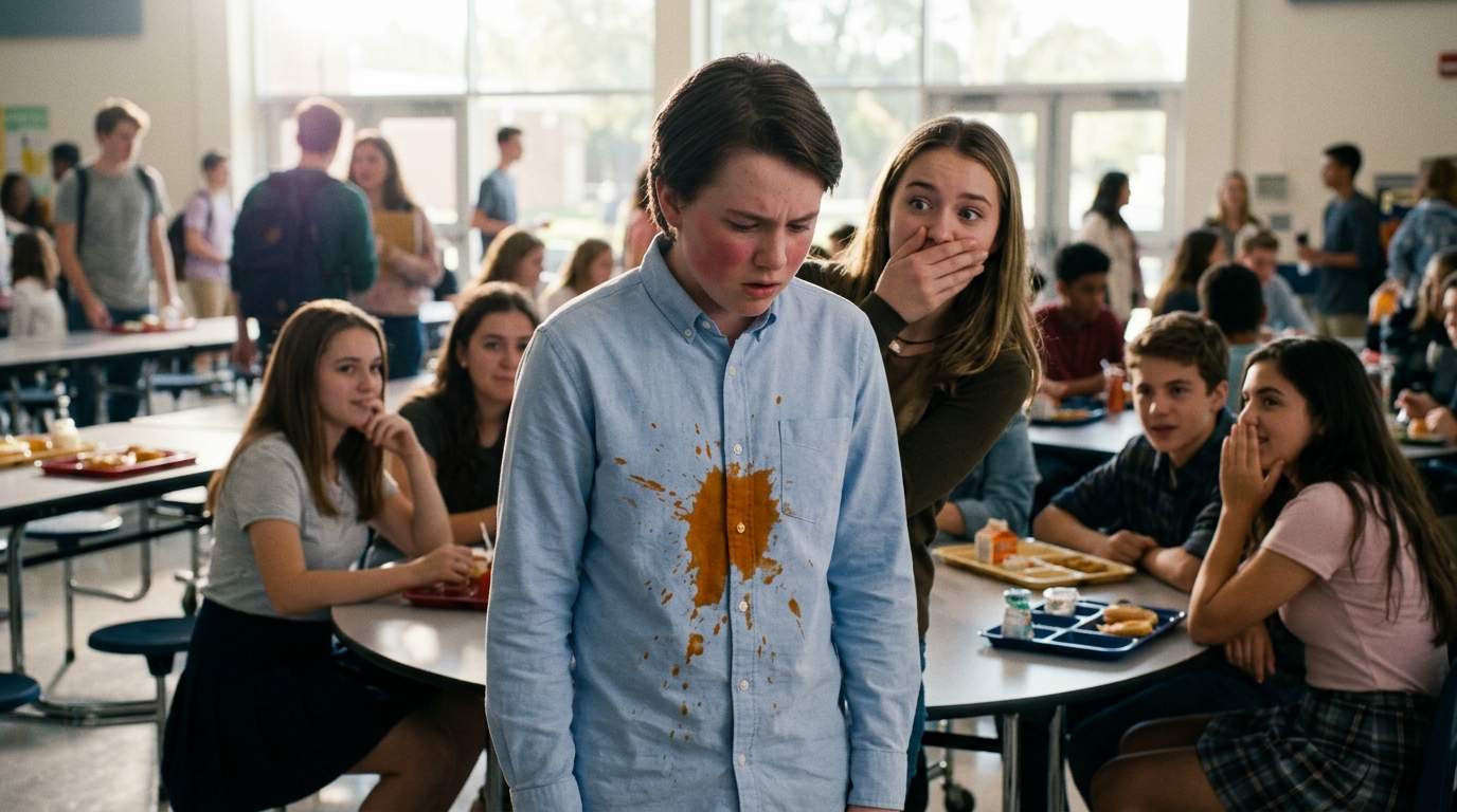 That cafeteria soda spill still makes me freeze up.