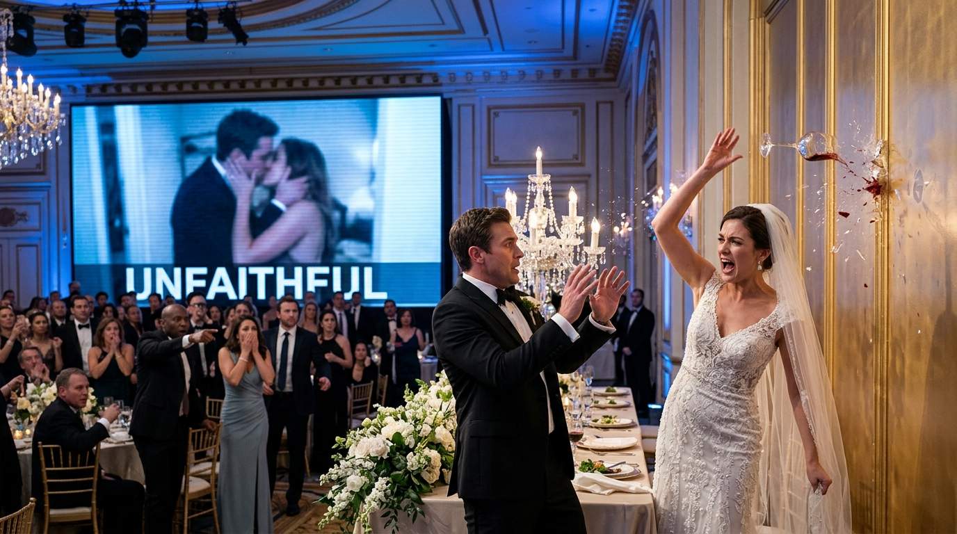 Billionaire Wedding SHATTERS: Elite Groom's Dark Secret Exposed on Giant Screen, Rocking High Society!