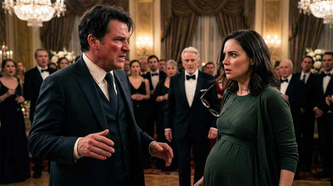 Corporate Scandal Erupts: Executive's Pregnant Wife Exposes Dark Secret at Lavish Gala, Rocking the Company.