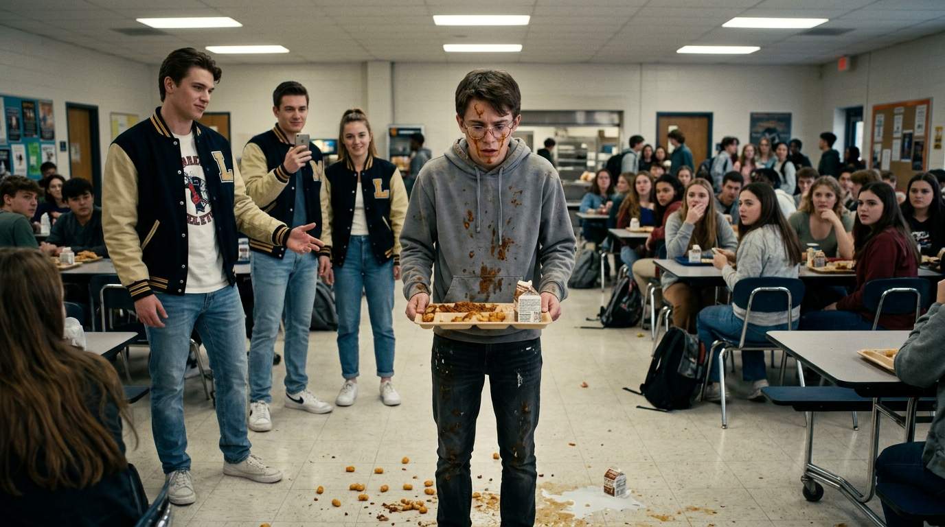 The day my cafeteria tray 'slipped' will forever live in my head.