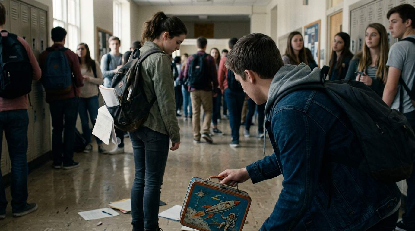 The Day My Backpack Spilled My Secret in the Hallway