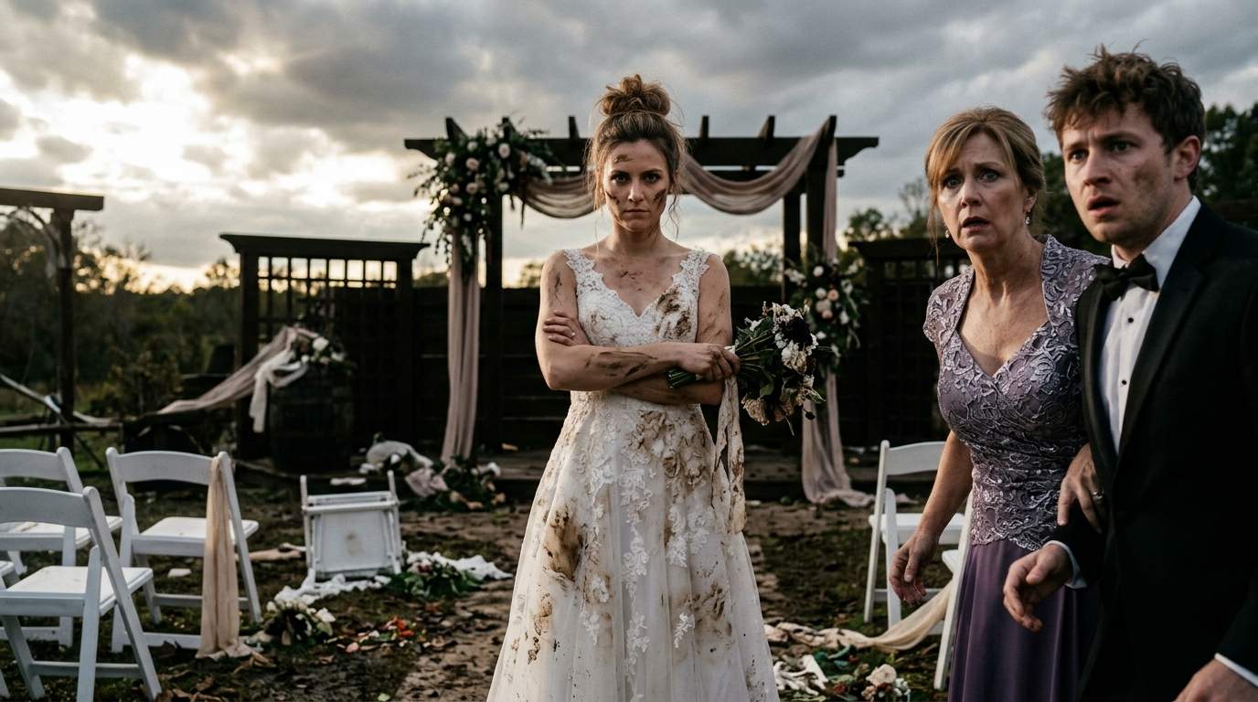 Wheelchair Bride STUNS Guests by Standing Up at Mud-Splashed Wedding: Inheritance SCANDAL Rocks Family!