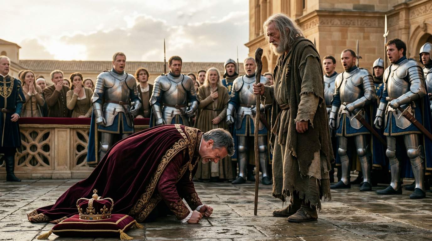 The King Knelt: Ancient Oath Forces Royal Humiliation in Palace Square, Unveiling a Kingdom's Secret History!