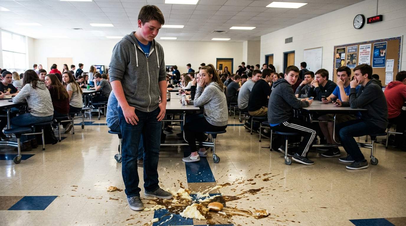 My cafeteria tray still crashes in my dreams.