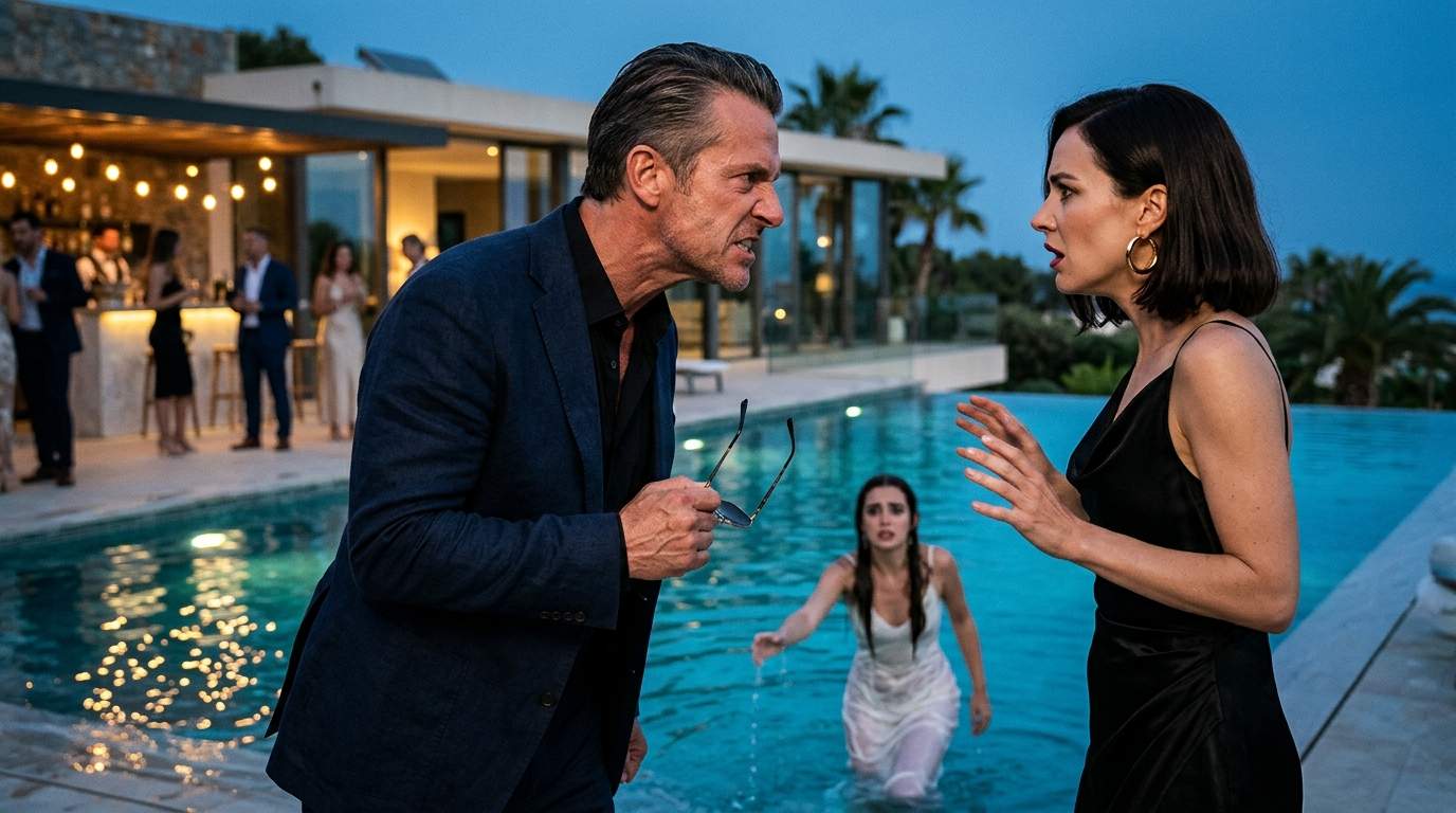 Luxury Villa Scandal: Socialite Pushes Rival Into Pool, Father's Rage Exposes Billion-Dollar Paternity Secret!