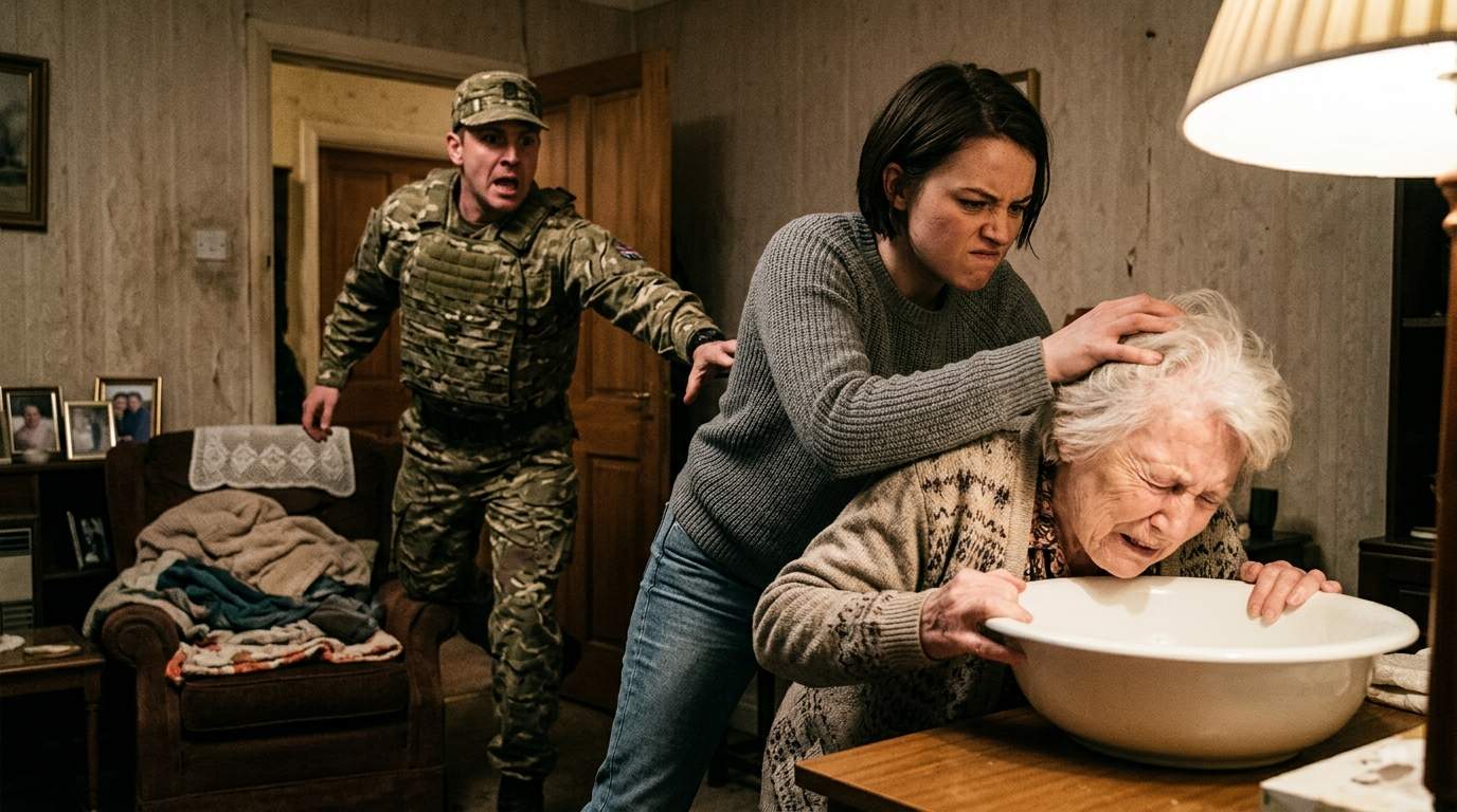 Returning Soldier Catches Wife Forcing Elder's Head Into Filthy Water. What He Discovered Next Changed Everything. (Keywords: Soldier, Wife, Elder, Filthy Water, Discovery)