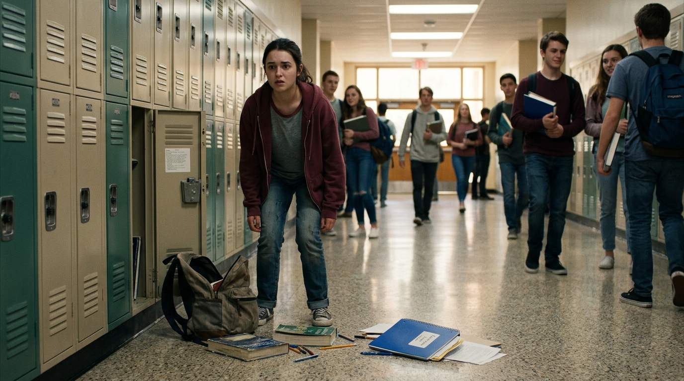 My locker wasn't locked that day, and everyone saw.