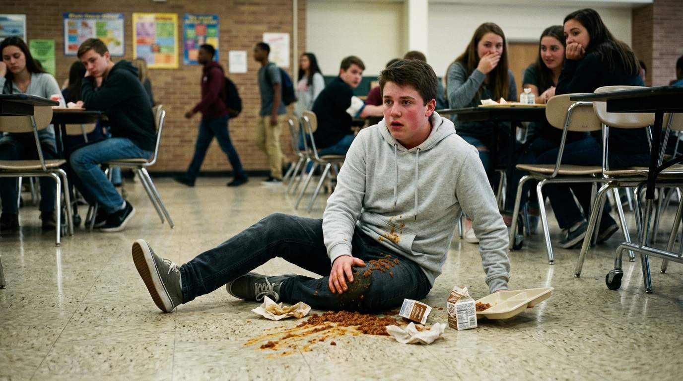I still remember the smell of spilled chili in the cafeteria.
