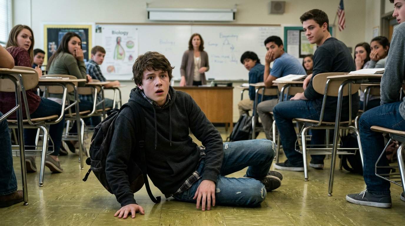 I still feel the floor when my 'friend' pulled the chair.