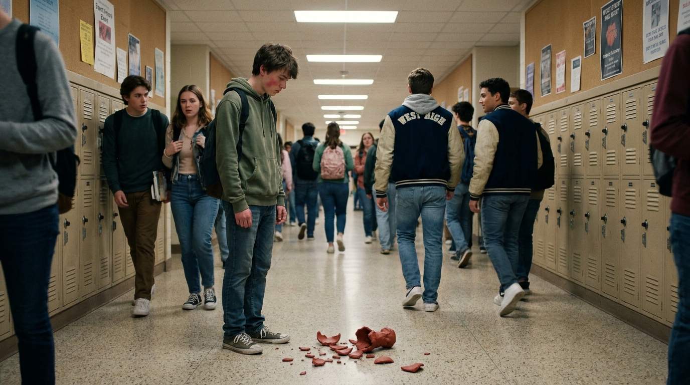 I still hear the sound of my clay sculpture hitting the hallway floor.
