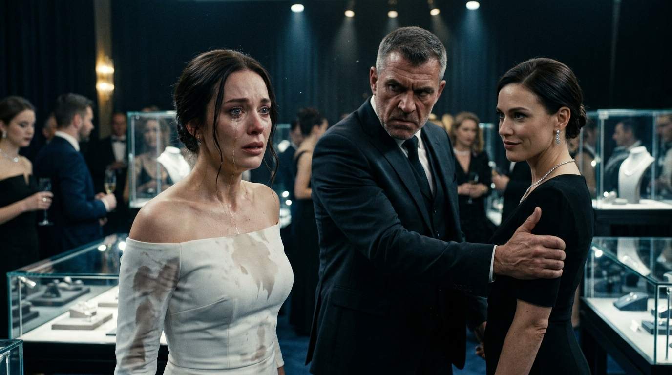 Scarlet Scandal at the Diamond Gala: A Rising Luxury Jewelry Designer Drenched in Wine, Sparking a Tycoon's Unexpected Fury and Unmasking an Heiress's Dark Obsession.