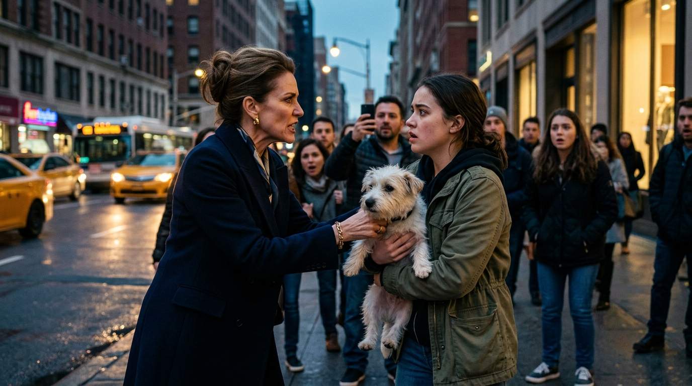 Viral Street Drama: Wealthy Socialite SHOCKS Crowd After Heroic Dog Rescue, But The TRUTH Behind Her Fury Changes EVERYTHING. #DogRescue #PublicHumiliation #ShockingTwist