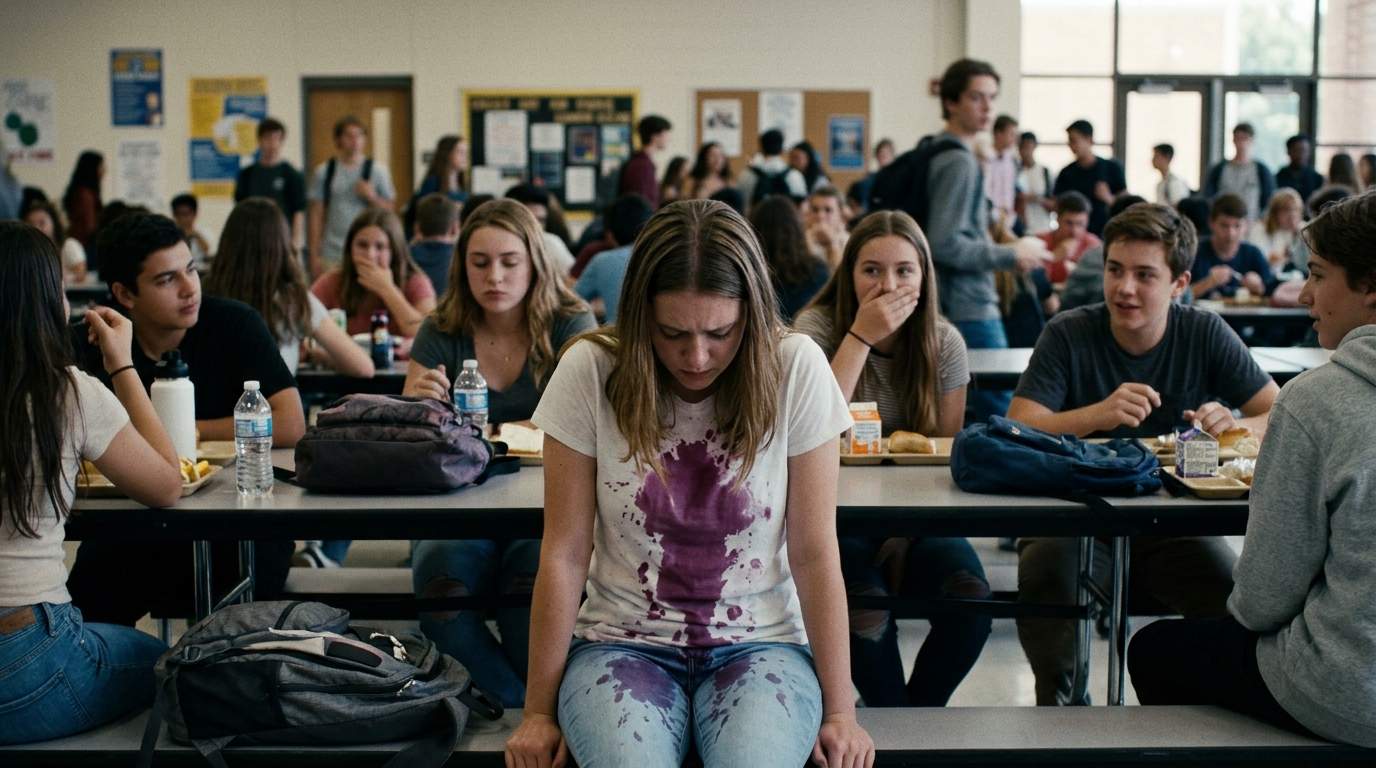 Still cringe thinking about spilled juice in the cafeteria.