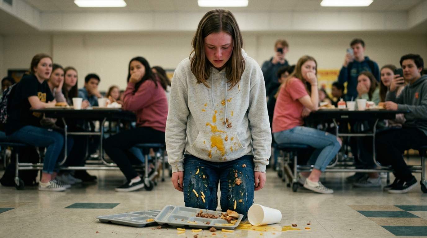 My lunch tray incident in the cafeteria still haunts me