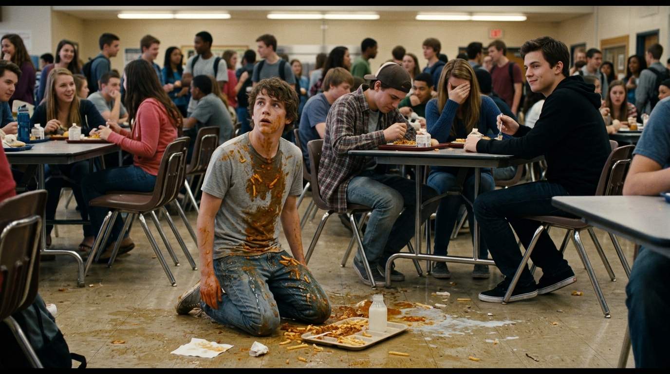 My lunch tray and the silence of my friends