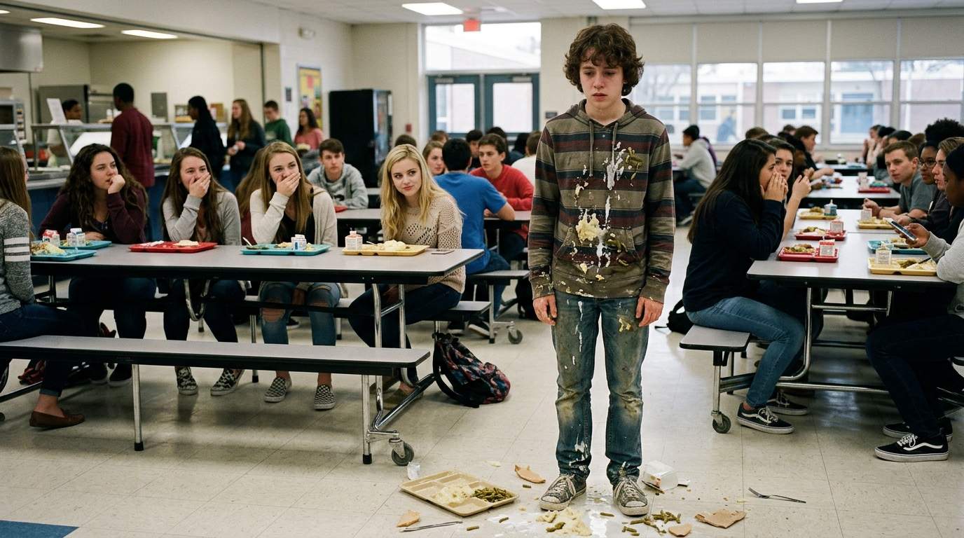 My entire lunch tray ended up on the cafeteria floor that day.