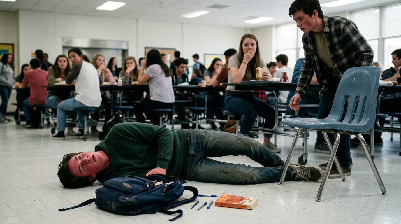 The cafeteria chair that vanished under me