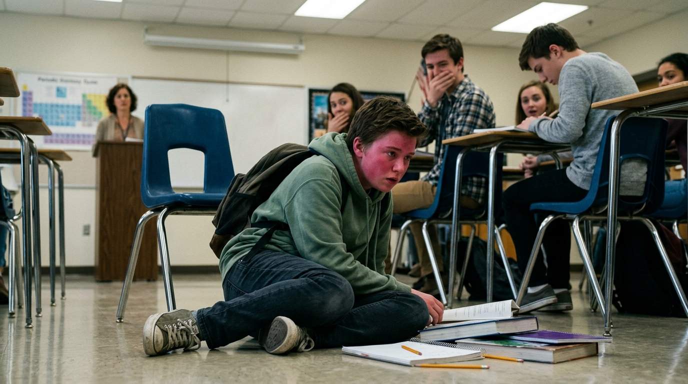 My entire world fell out from under me the day my chair disappeared in history class.