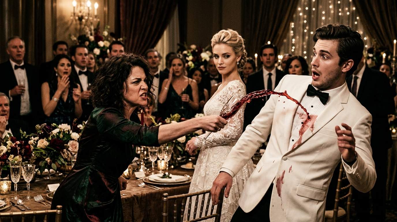 High Society Wedding Erupts: Ex-Journalist Unleashes Wine-Fueled Rage, Accuses Groom of Betrayal in Shocking Scandal!