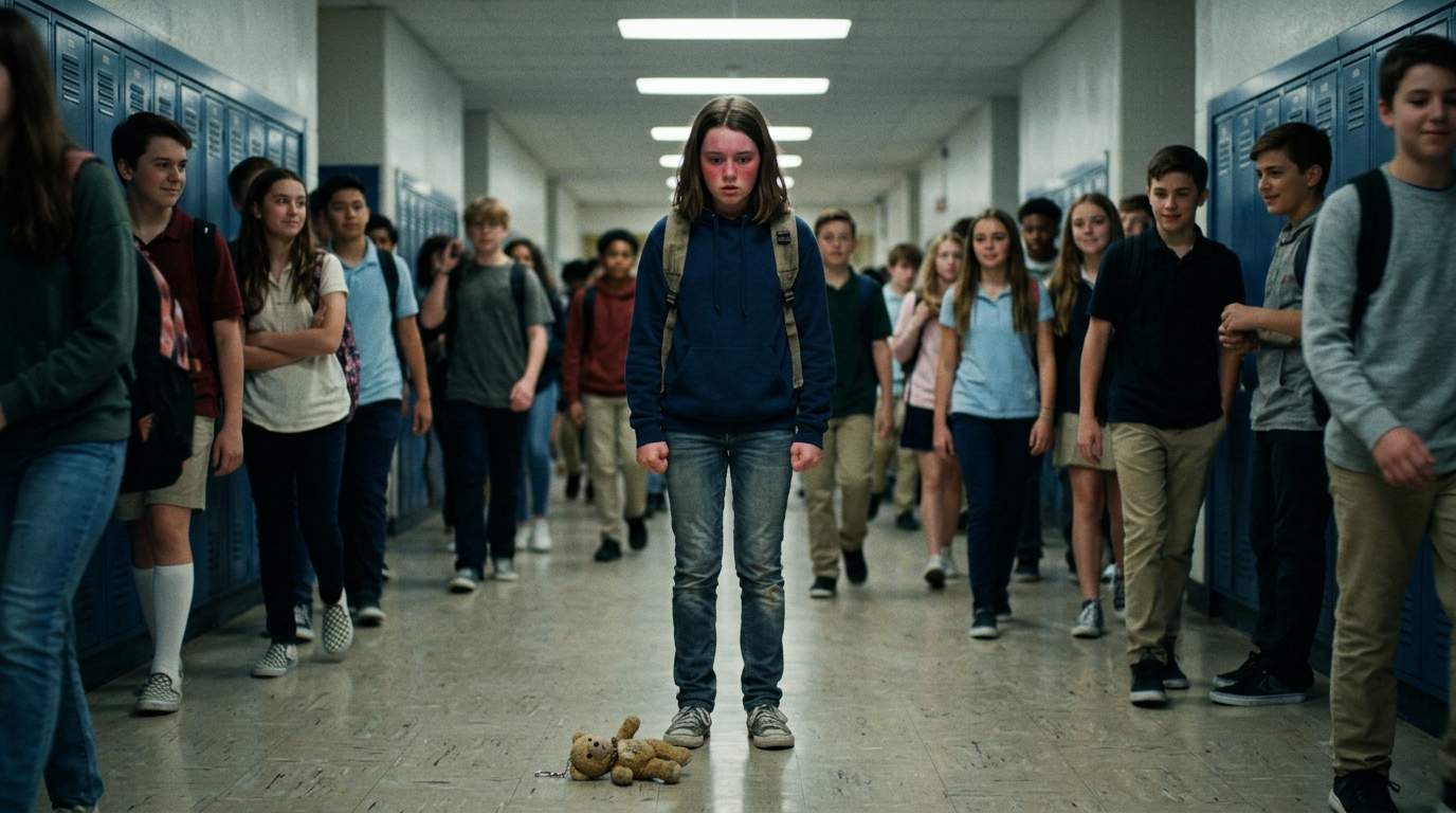The day my 'friend' made my teddy keychain drop in the crowded hallway
