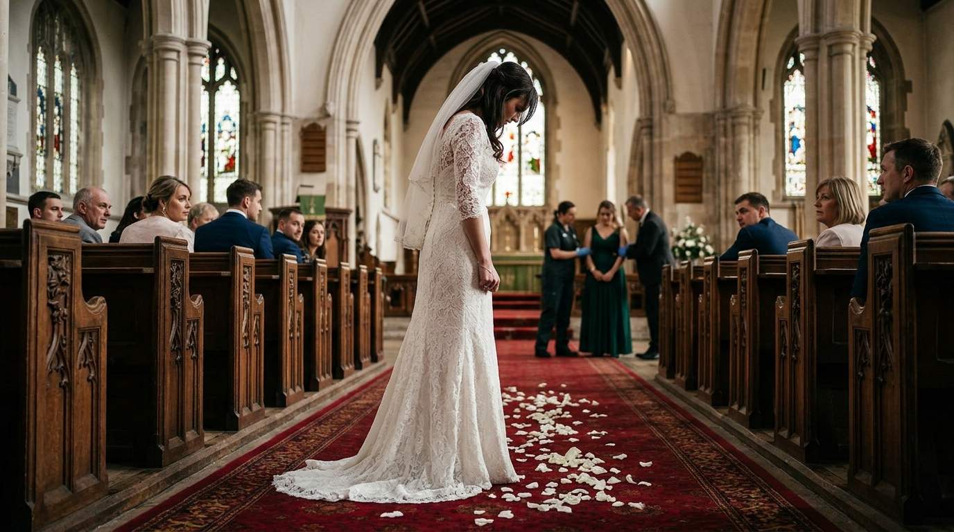 My wedding day became pure chaos when my sister’s baby bump burst open during the vows, revealing my fiancé’s secret.