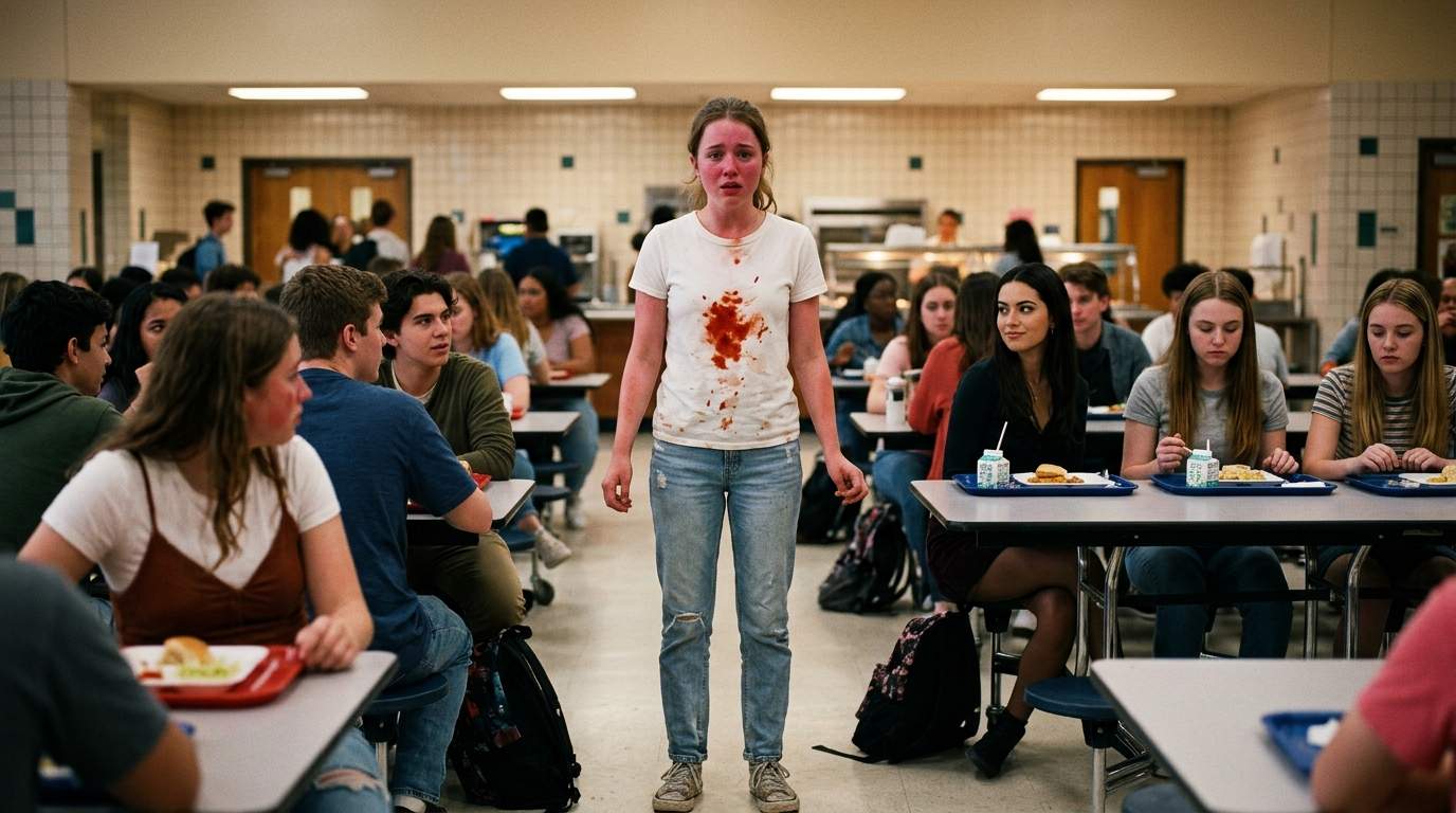 My jeans were soaked in cafeteria chili that day.