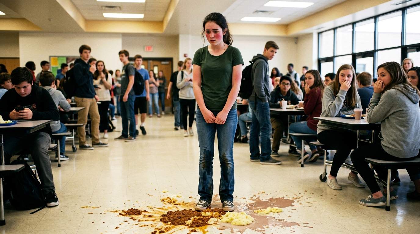 The lunch tray incident still makes me cringe.