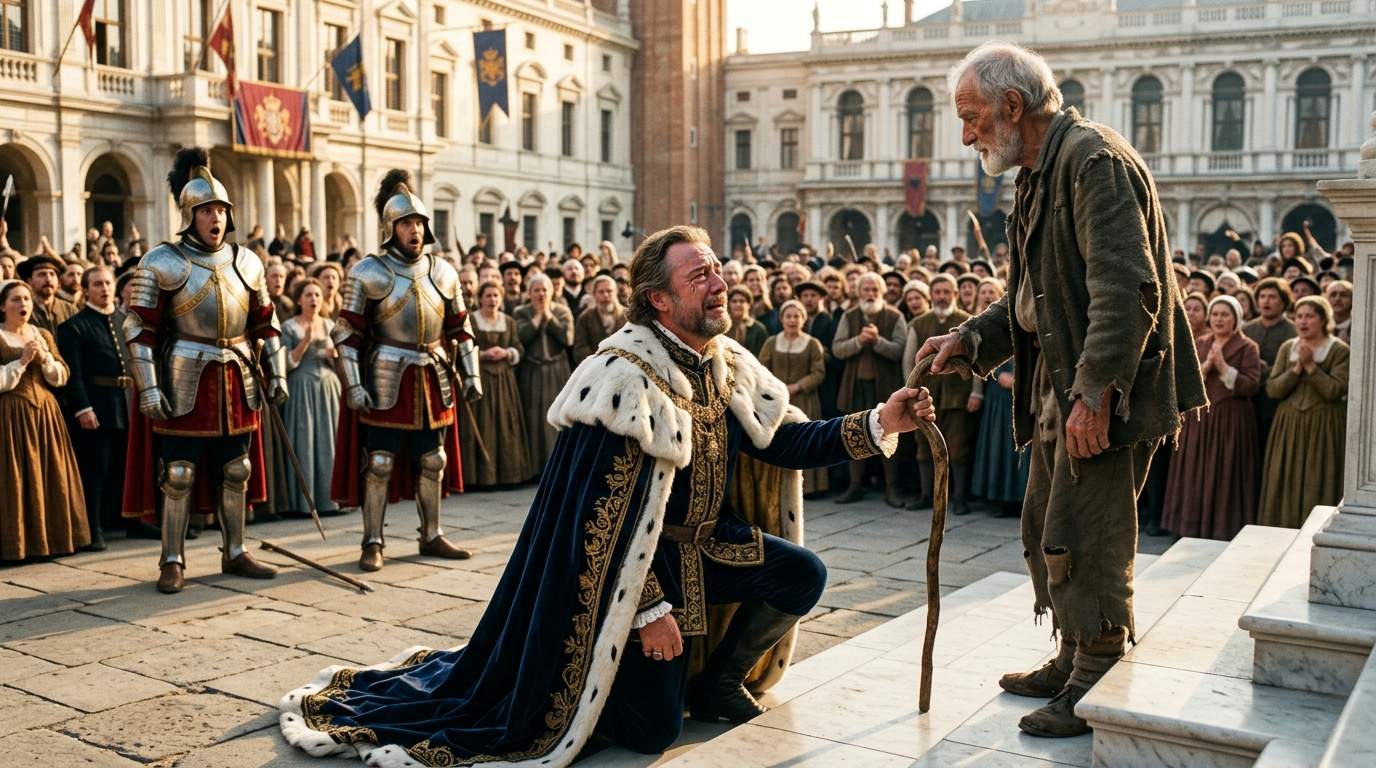 Royal Protocol Shattered: King Kneels Before Beggar, Unlocking Ancient Secret and Changing Kingdom's Destiny.