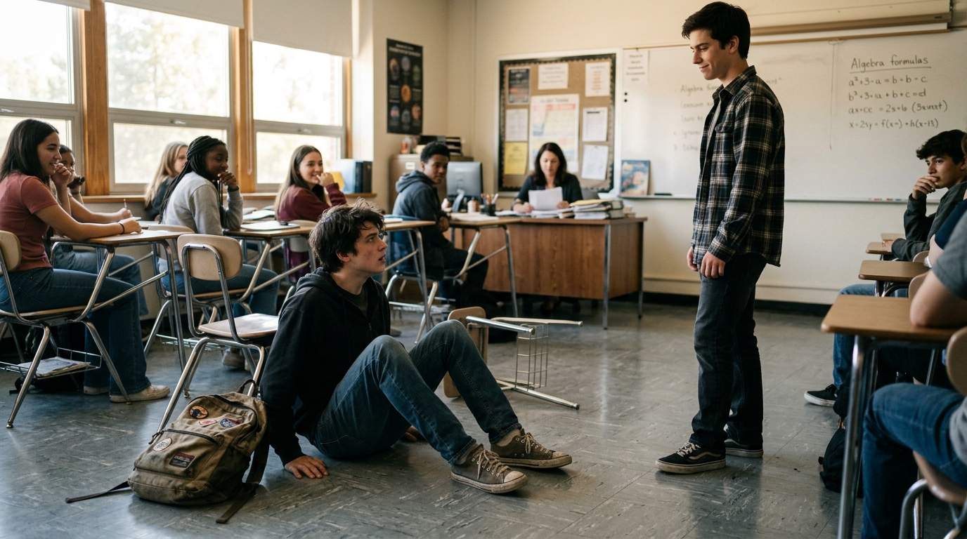 The way my chair scraped the floor in Mr. Harrison's class still makes my stomach drop.