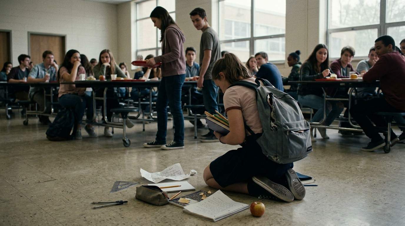 When my backpack decided to explode on the cafeteria floor