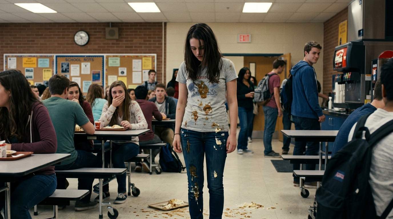 I still feel the cafeteria spilled on me.