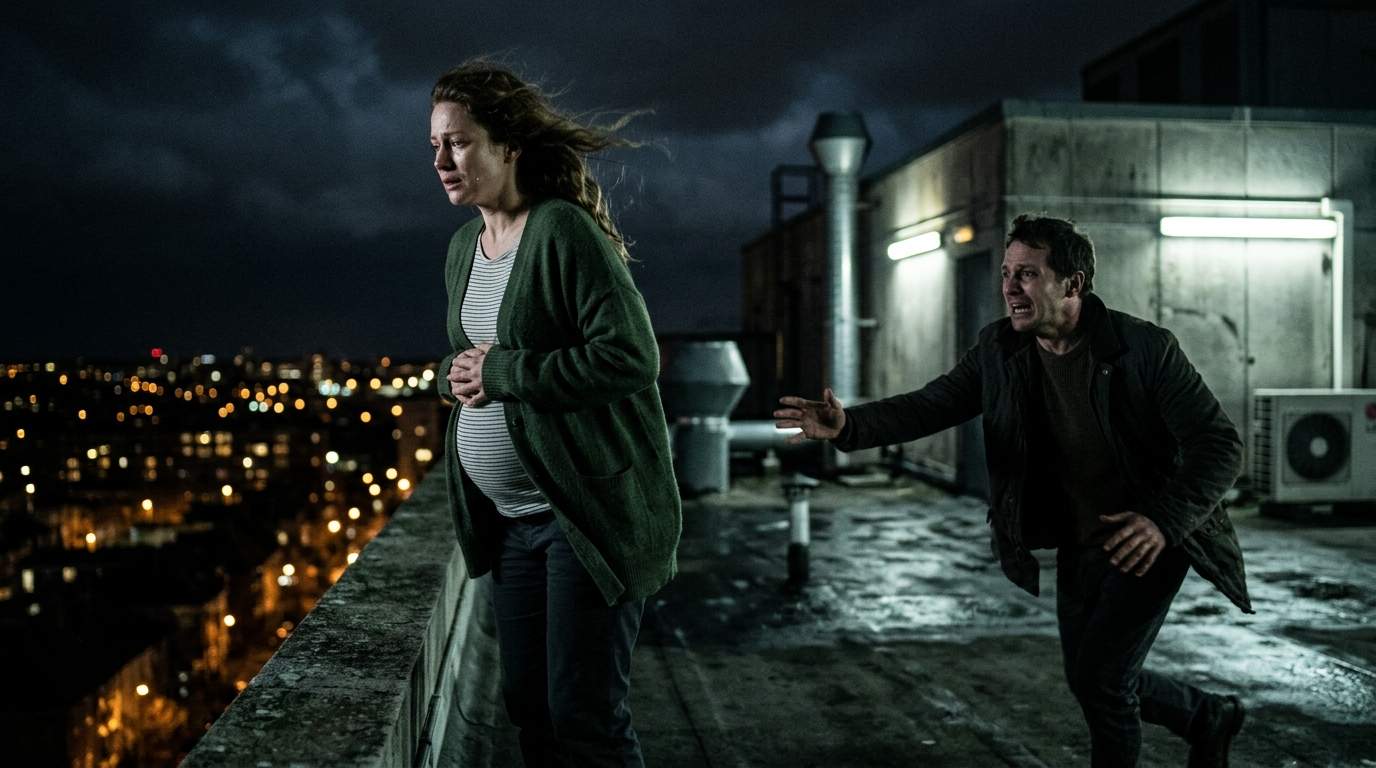 Pregnant Wife's Desperate Leap From Hospital Rooftop Uncovers Dark Medical Betrayal Amidst Pregnancy Crisis.