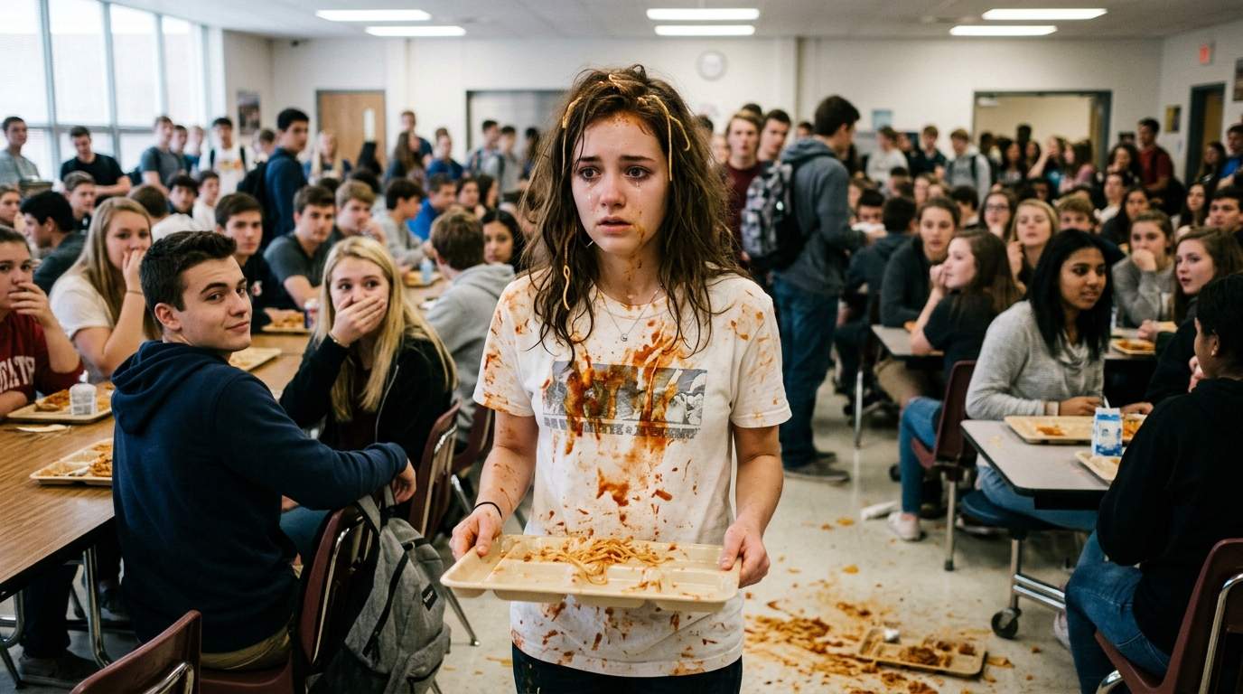 I still feel the pasta on my face from that cafeteria incident.